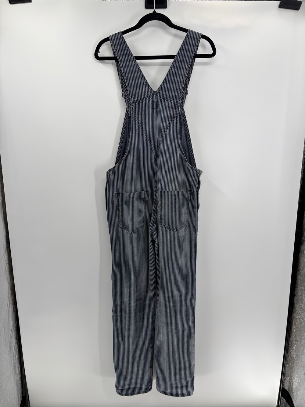 Citizens of humanity Anthropologie blue stripped overalls bib Carpenters small - Picture 7 of 14